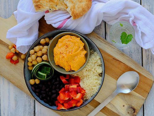 Hummus bowl in 10 minuten