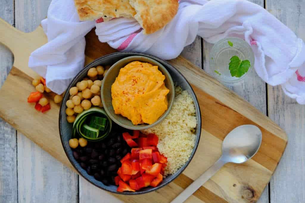 10 minuten hummus bowl