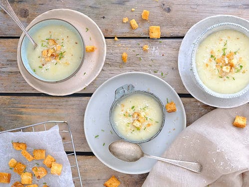 Bloemkoolsoep met croutons