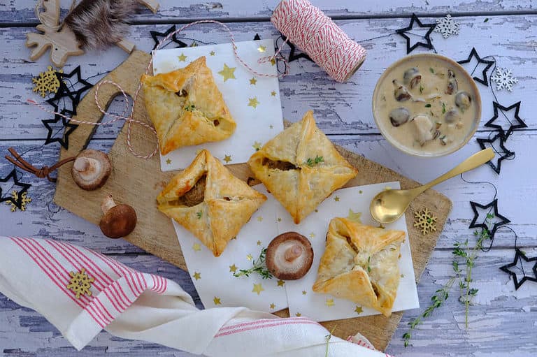 Varkenshaas in bladerdeeg met een champignon (truffel) saus