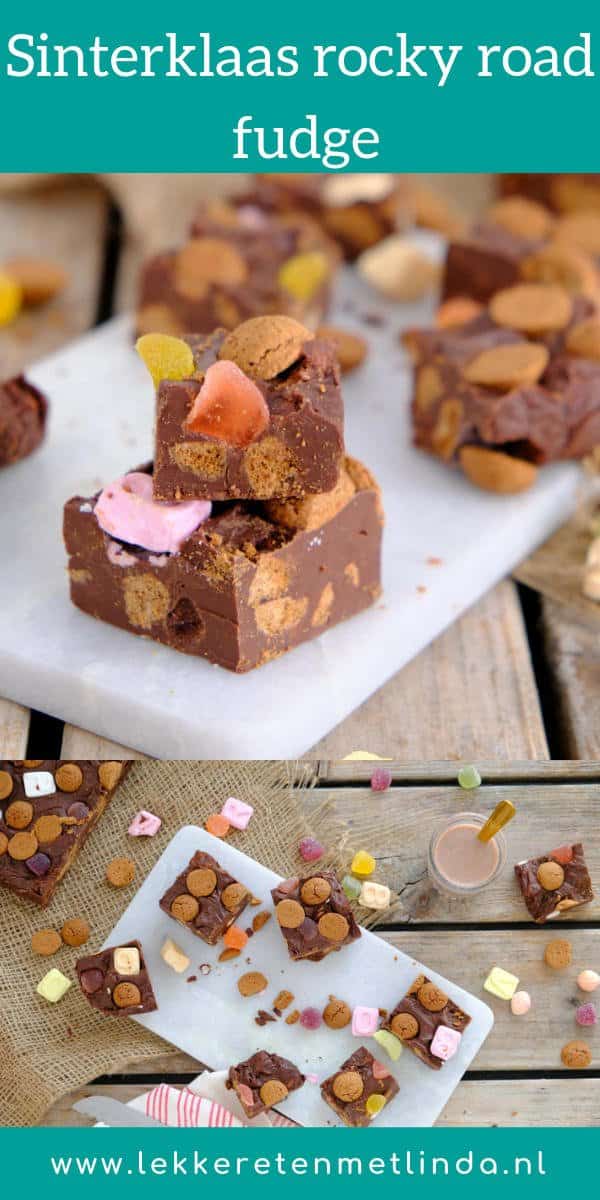 Rocky road fudge met Sinterklaas snoepgoed