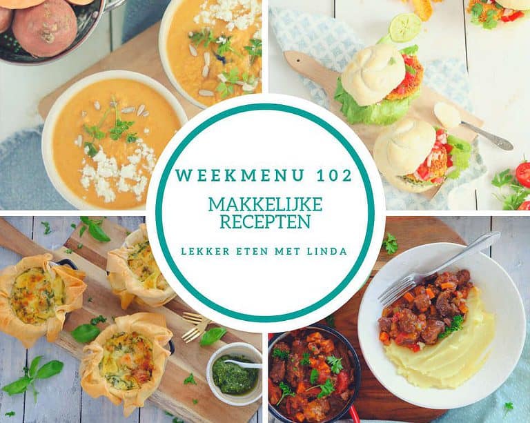Weekmenu 102 – makkelijke recepten