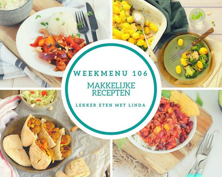 Weekmenu 106 - makkelijke recepten