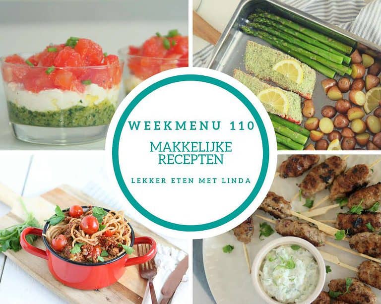Weekmenu 110 – makkelijke recepten