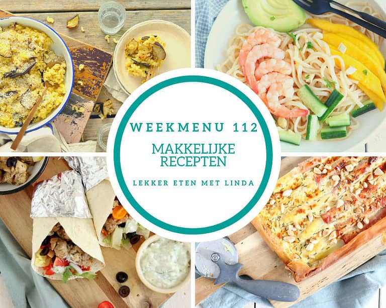 Weekmenu 112 makkelijke recepten