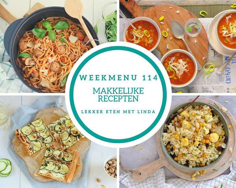 Weekmenu 114 makkelijke recepten