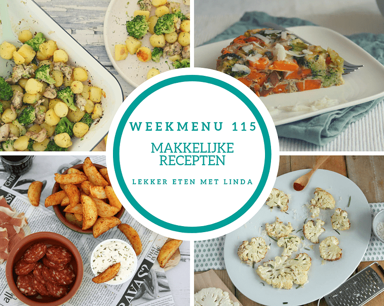 Weekmenu 115 makkelijke recepten