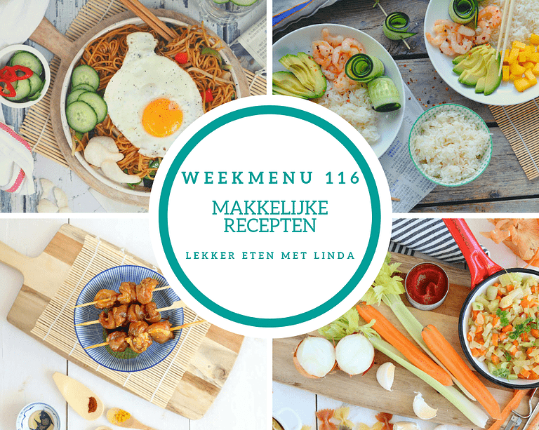 Weekmenu 116 met makkelijke recepten