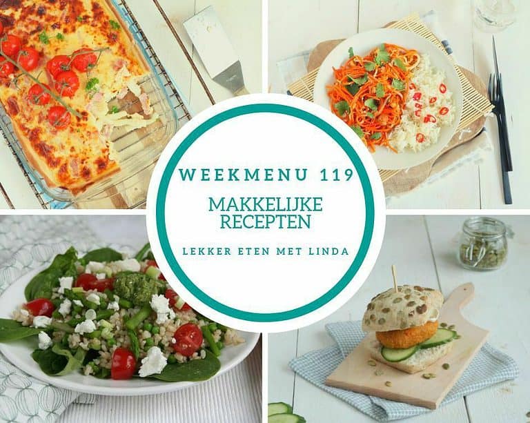 Weekmenu 119 makkelijke recepten