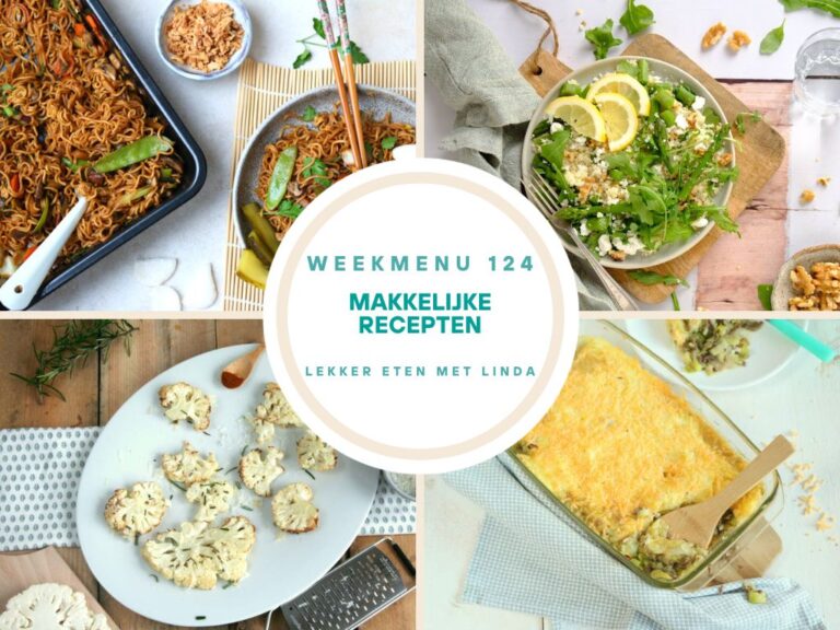 Weekmenu 124 makkelijke recepten