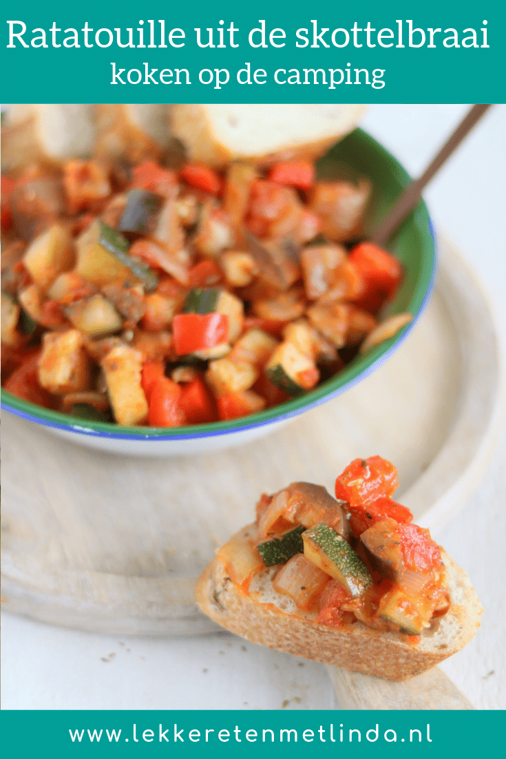 Ratatouille uit de skottelbraai, campingrecepten