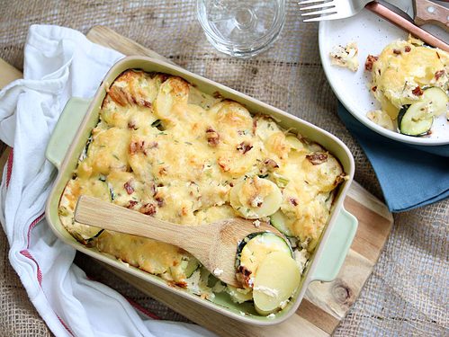 aardappelgratin met courgette
