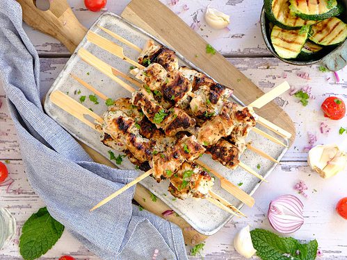 kip gryros spiesjes voor de bbq