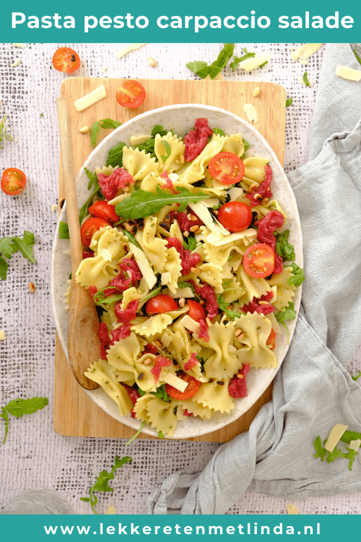 Pasta pesto carpaccio