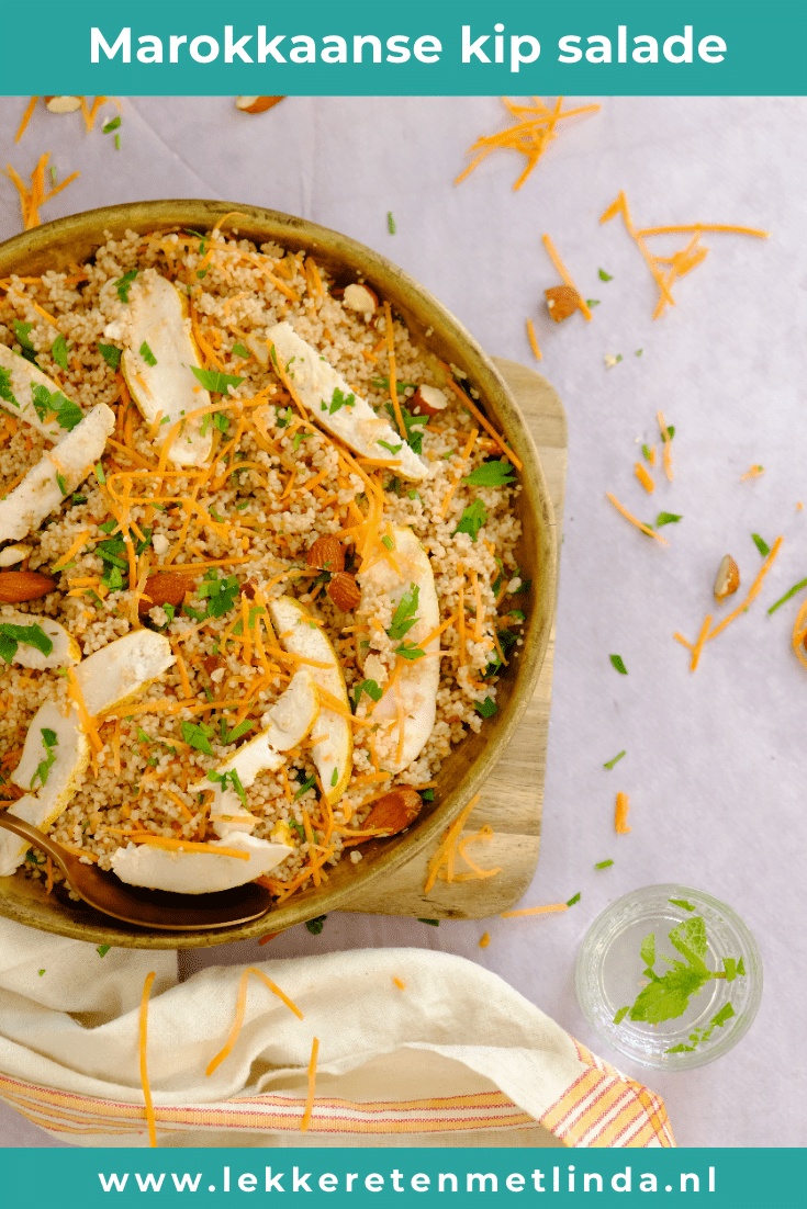 Marokkaanse kip salade