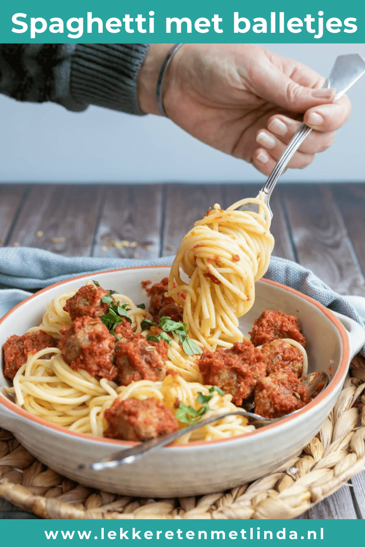 Spaghetti met balletjes in tomatensaus