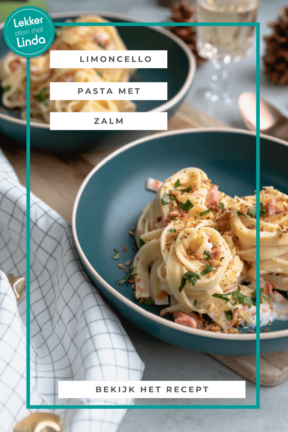 Pasta met Limoncello en zalm