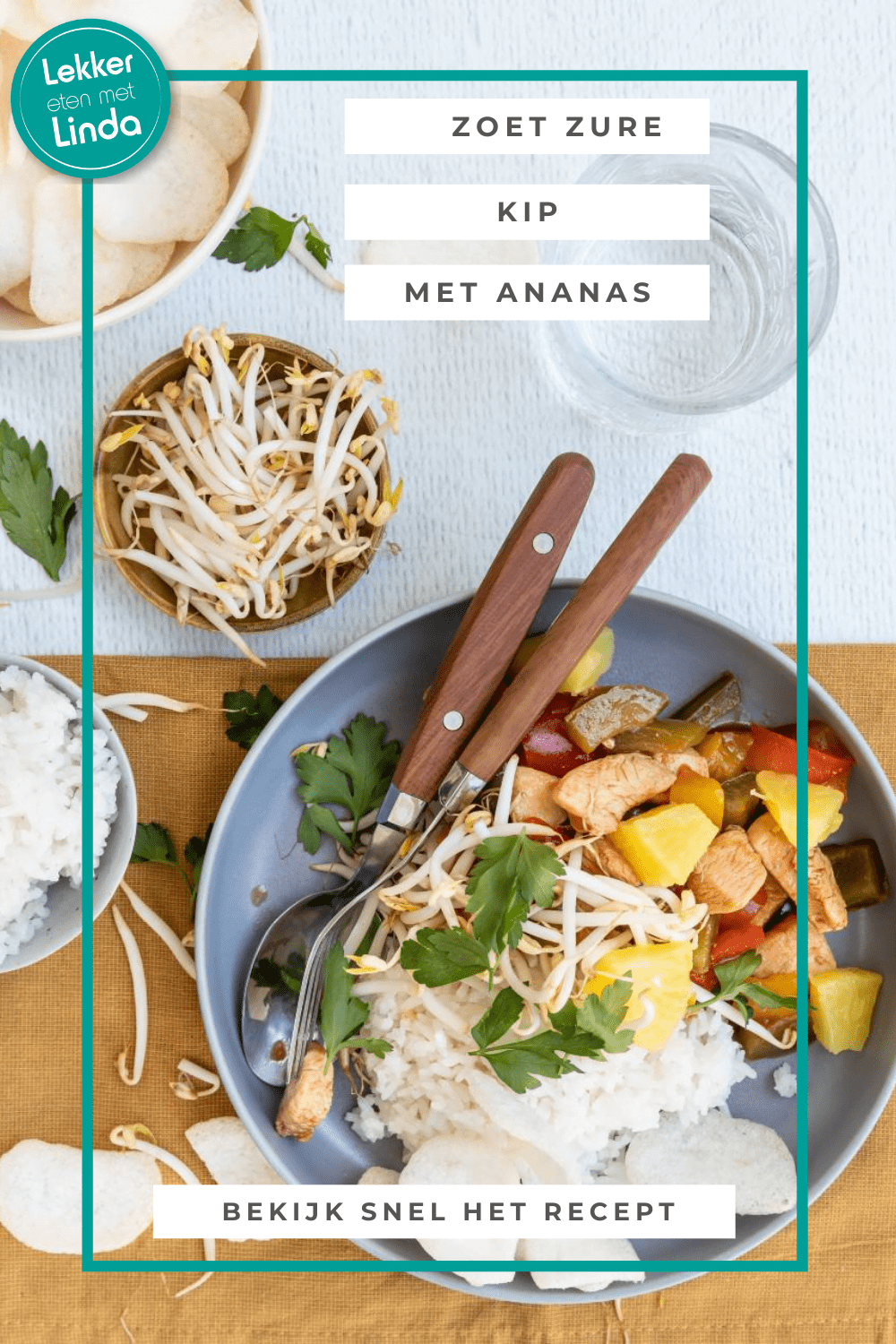 Zoet zure kip met ananas