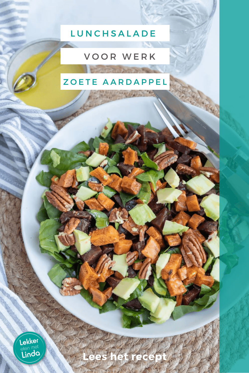 Zoete aardappel salade met bieten voor de lunch 2