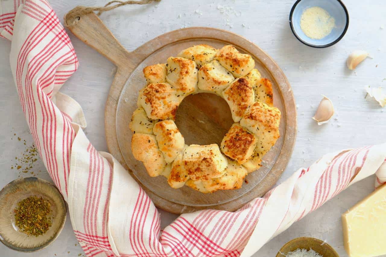 Plukbrood met Parmezaanse kaas