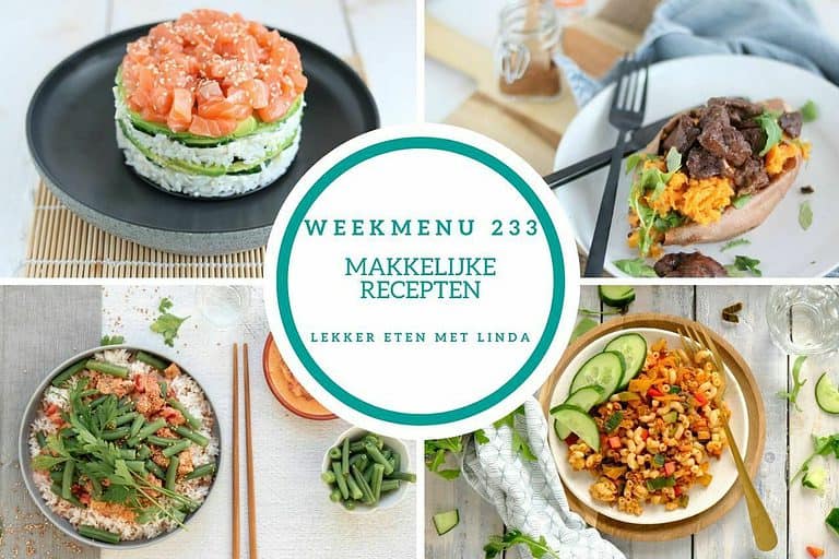 Weekmenu makkelijke recepten 233