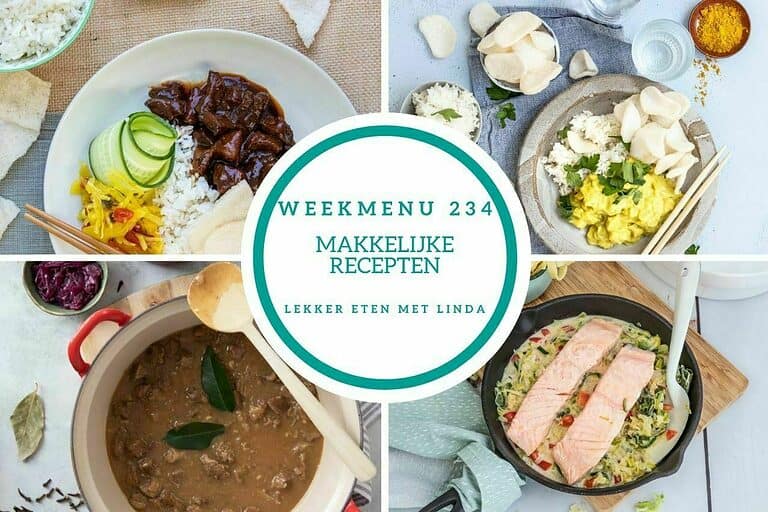 Weekmenu makkelijke recepten 234