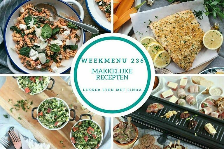 Weekmenu makkelijke recepten 236