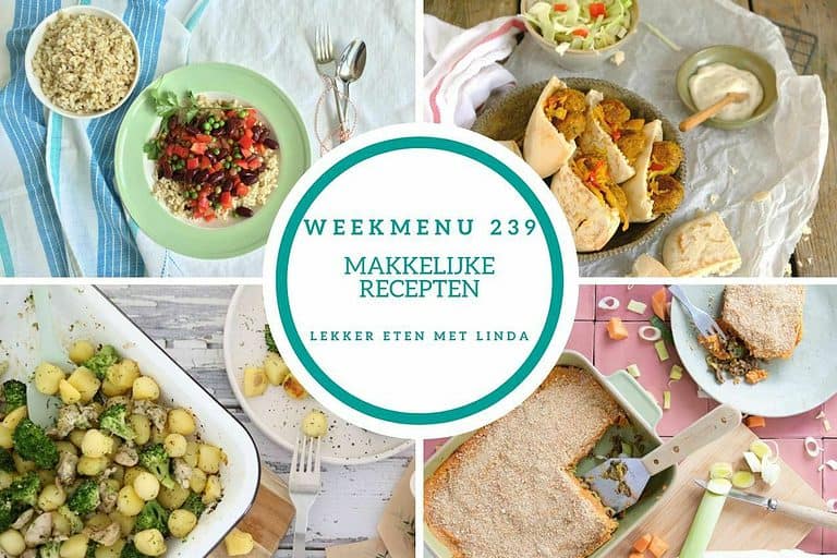 Weekmenu makkelijke recepten 239