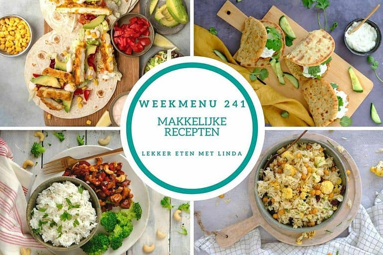 Weekmenu 241 makkelijke recepten