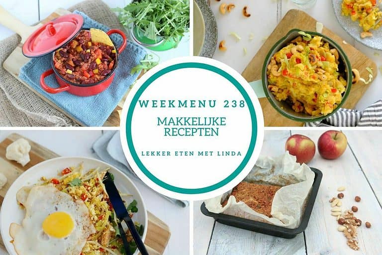 Weekmenu makkelijke recepten 238