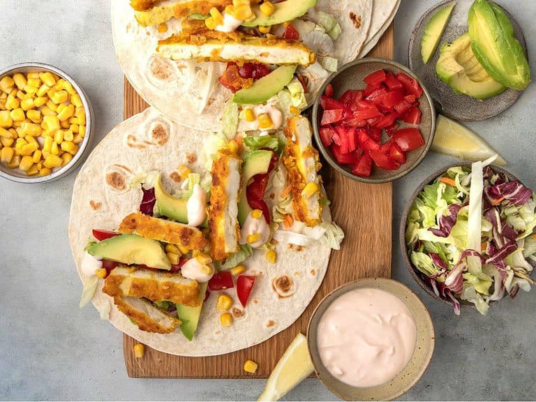 Wraps met krokante kip 1 a