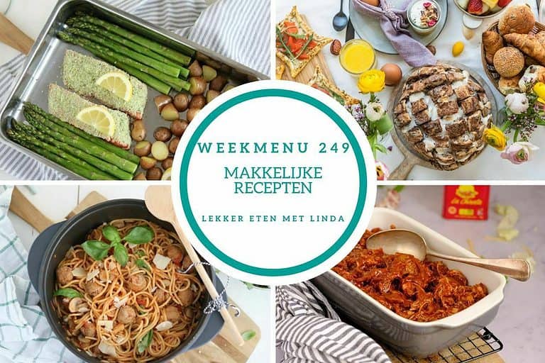 Weekmenu makkelijke recepten 249
