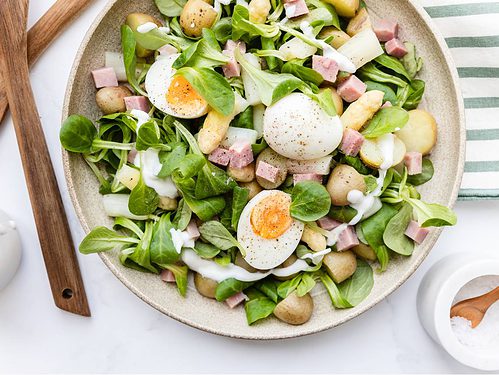 Aspergesalade met krieltjes