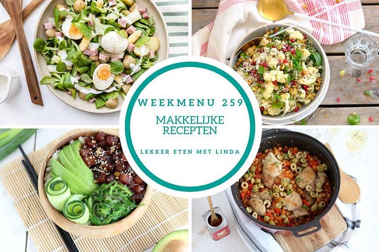Weekmenu makkelijke recepten 259
