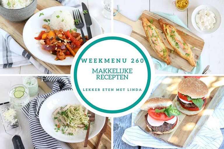 Weekmenu recepten gezond makkelijke recepten