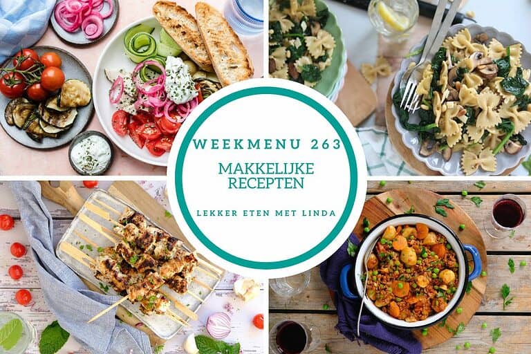 Weekmenu makkelijke recepten 263
