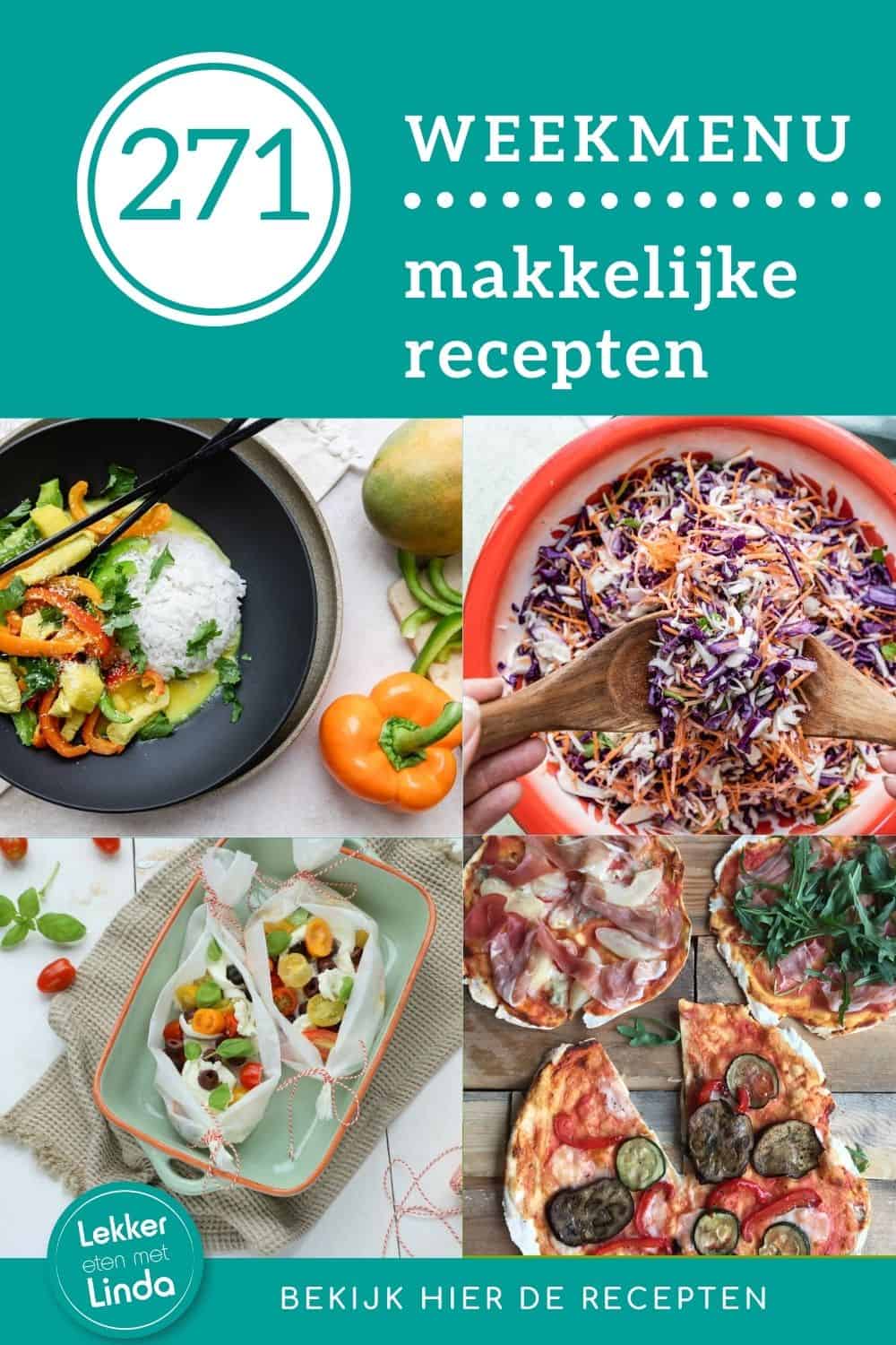 Weekmenu recepten voor het avondeten 271