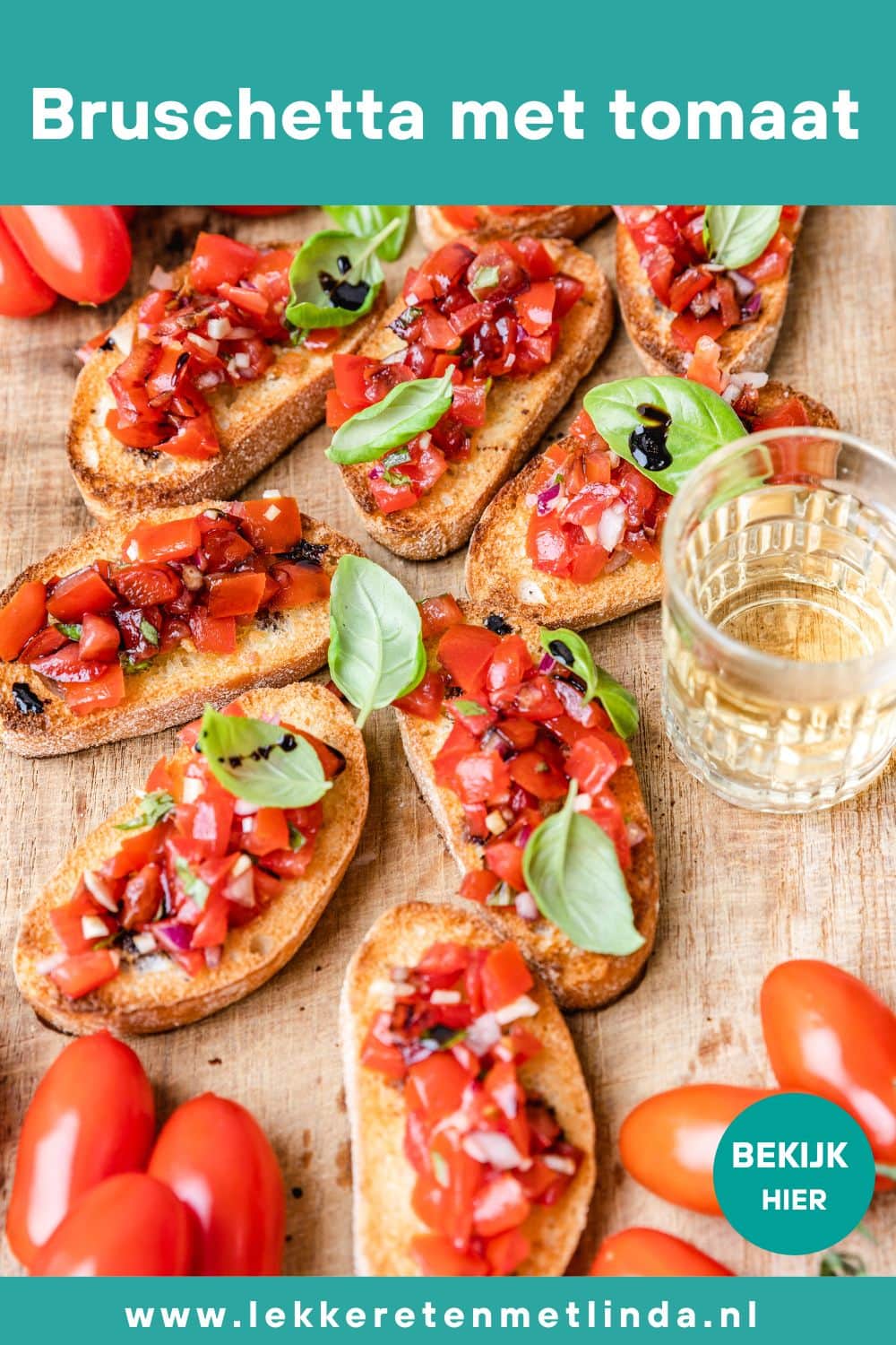 Bruschetta met tomaat en basilicum