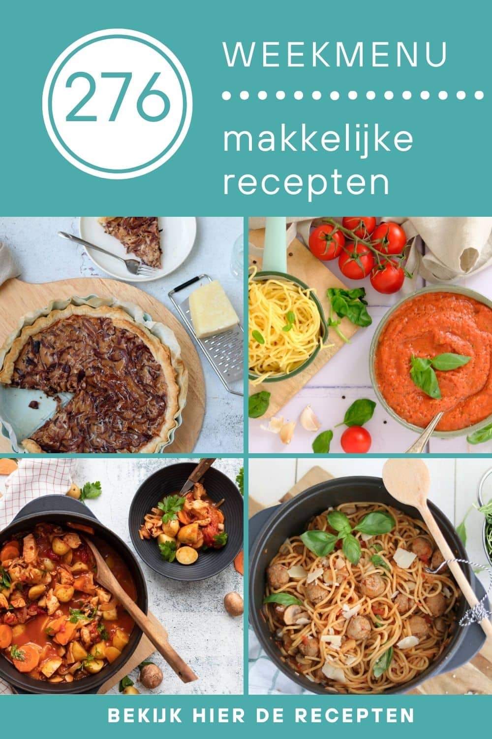 Weekmenu gezonde recepten voor het avondeten 276