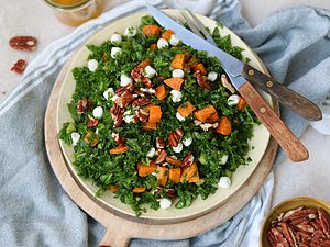 Boerenkoolsalade met geitenkaas