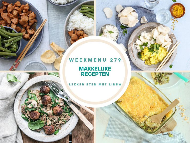 Weekmenu makkelijke recepten 279