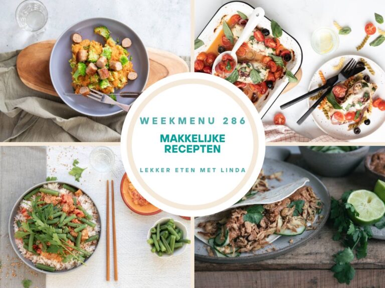 Weekmenu makkelijke recepten 286