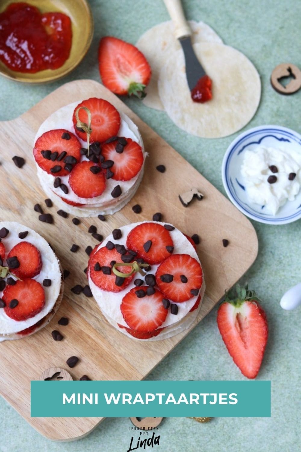 Wraptaart met aardbeien