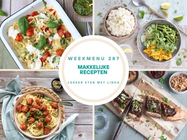 Weekmenu makkelijke recepten 287