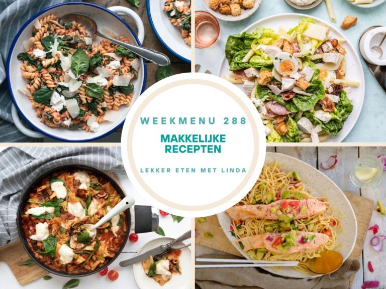 Weekmenu makkelijke recepten 288