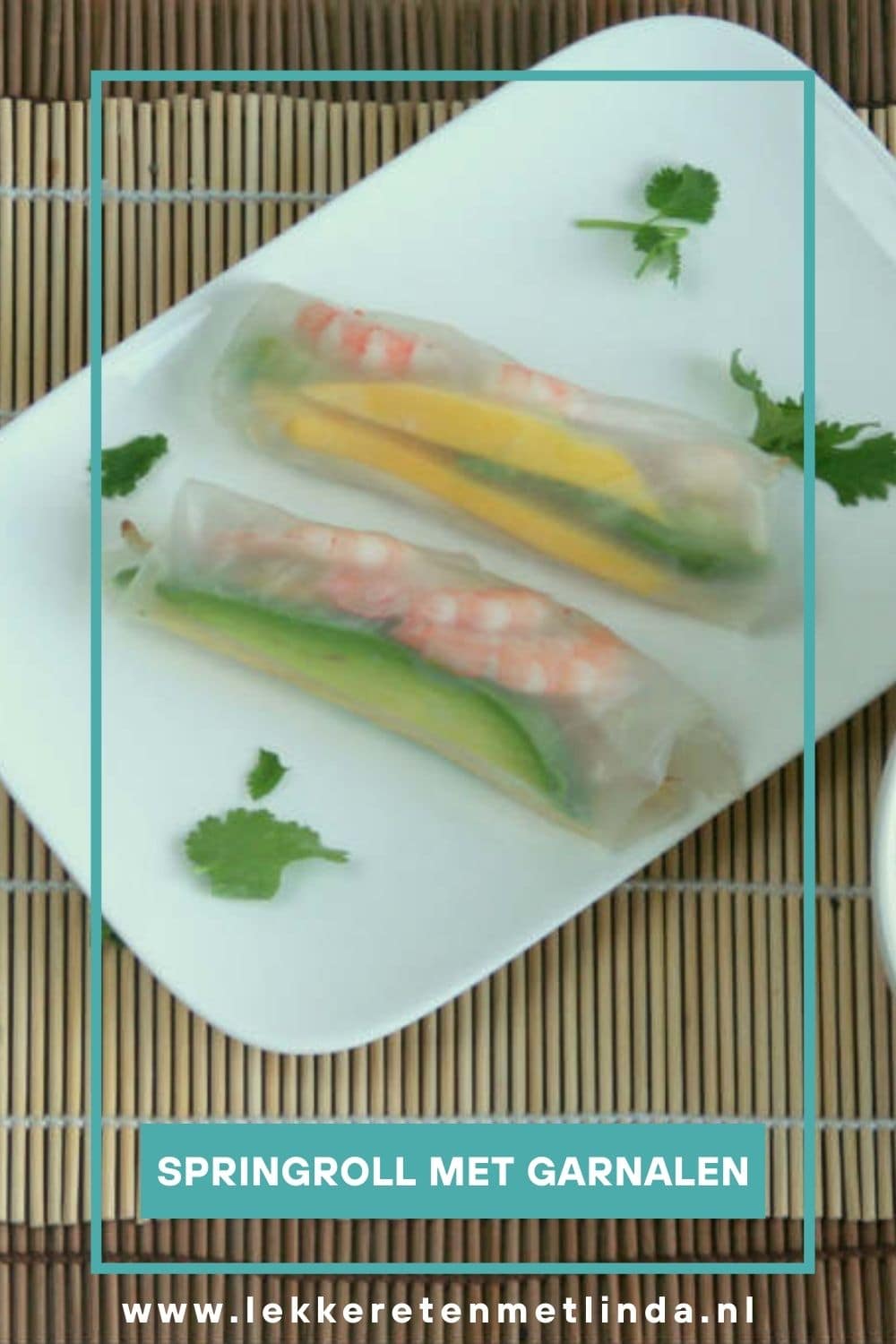 Springrolls met garnalen, verse loempia's met garnalen