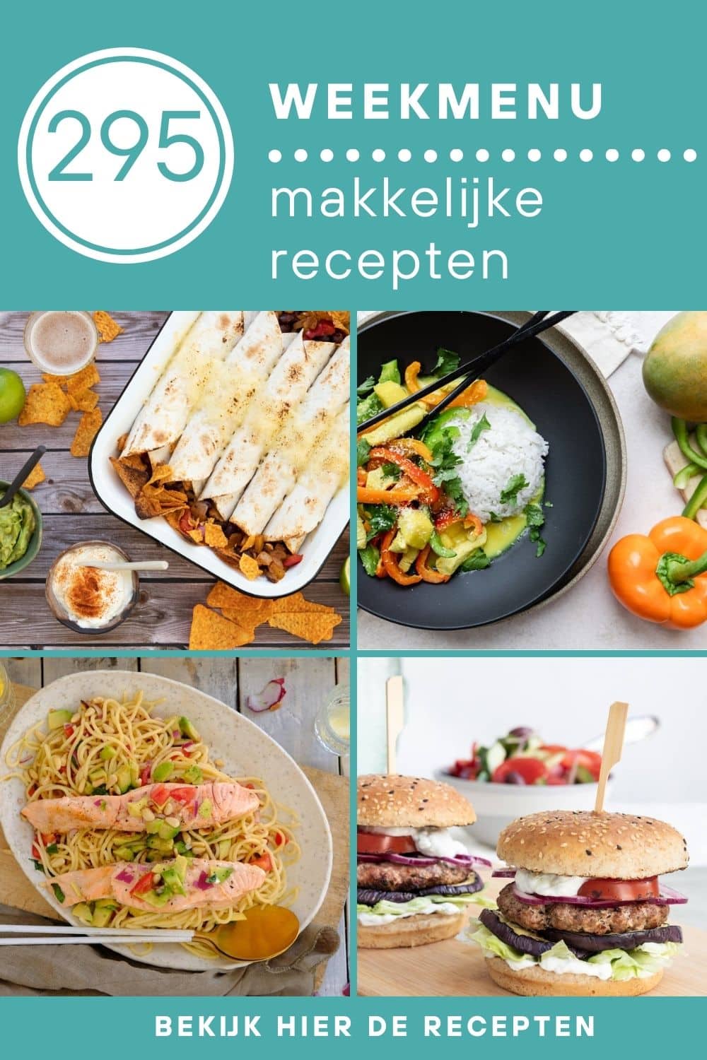 Weekmenu recepten voor het avondeten