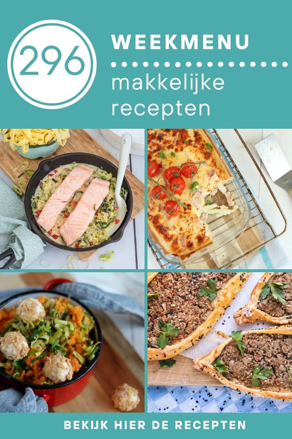 Weekmenu recepten voor het avondeten