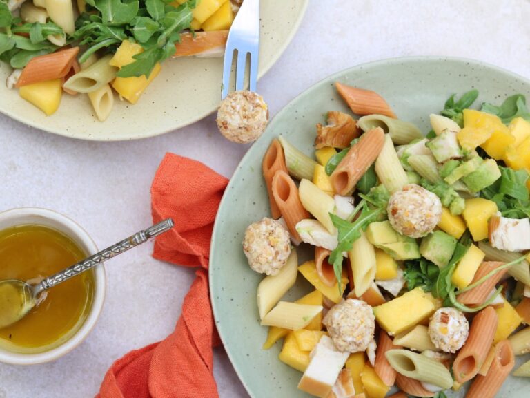 Geitenkaas salade met honing mosterd dressing