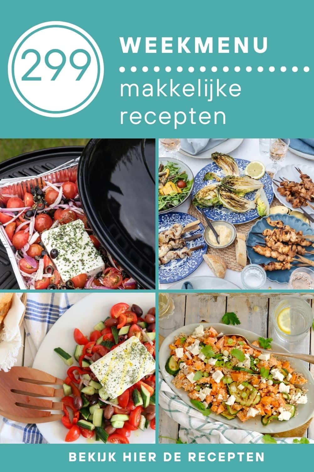 Weekmenu recepten voor het avondeten